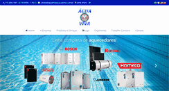 Desktop Screenshot of aguavivaaquecedores.com.br