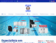 Tablet Screenshot of aguavivaaquecedores.com.br